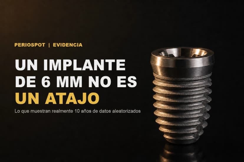 Un implante de 6 mm no es un atajo: qué muestran realmente 10 años de evidencia