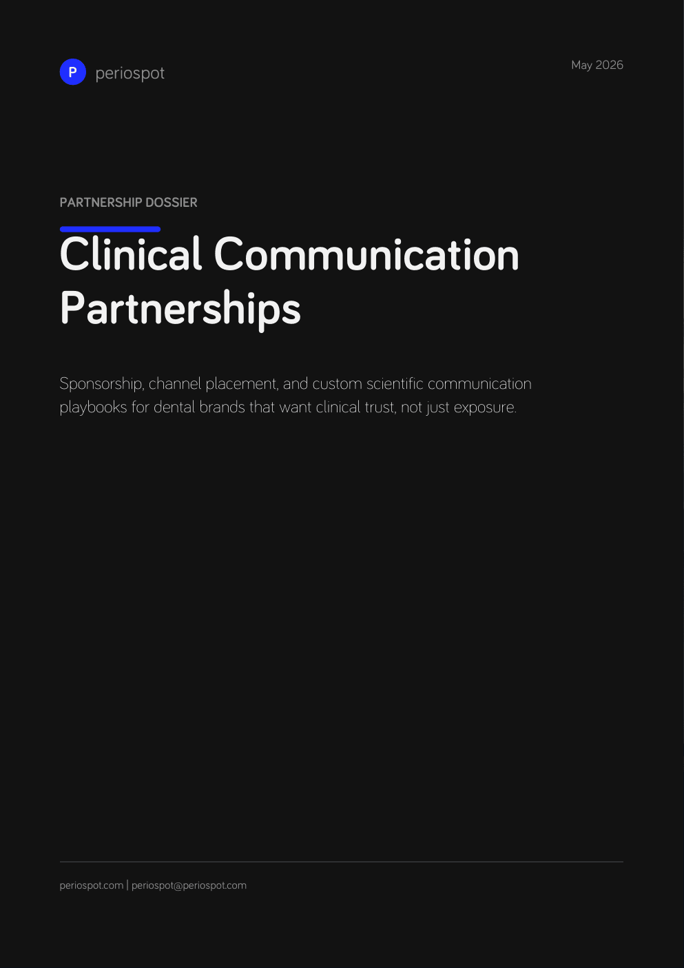 Clinical Communication Partnerships dossier cover