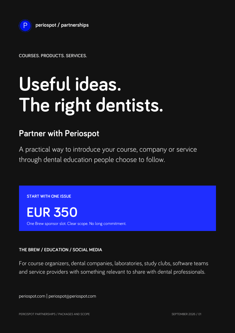 Periospot partnership dossier: Brew, Education and social packages