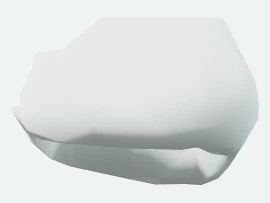 Left Articular disc of temporomandibular joint, isolated in the atlas