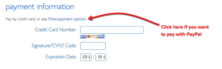 bluehost payment information