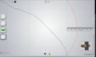 Profile lines of the two scans compared at the implant site.